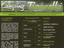 Tablet Screenshot of camping-tizarella.com
